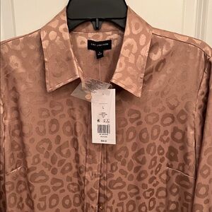 The Limited Animal Print Satin Shirt